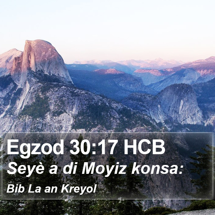 Egzod 30:17 HCB Bible Study