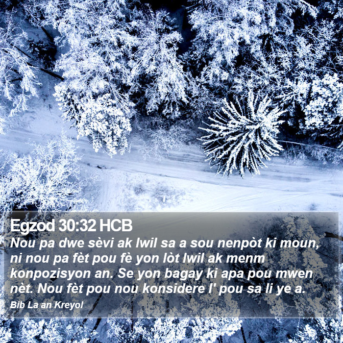 Egzod 30:32 HCB Bible Study