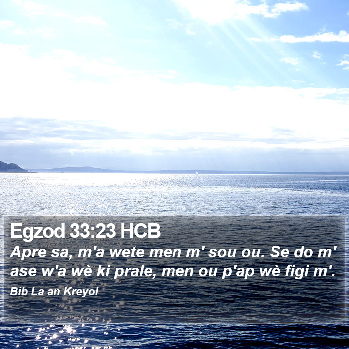 Egzod 33:23 HCB Bible Study