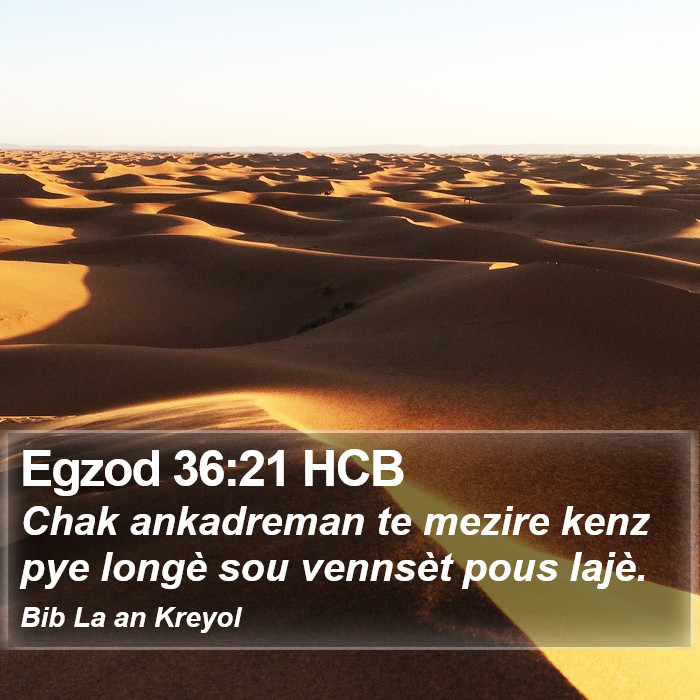 Egzod 36:21 HCB Bible Study