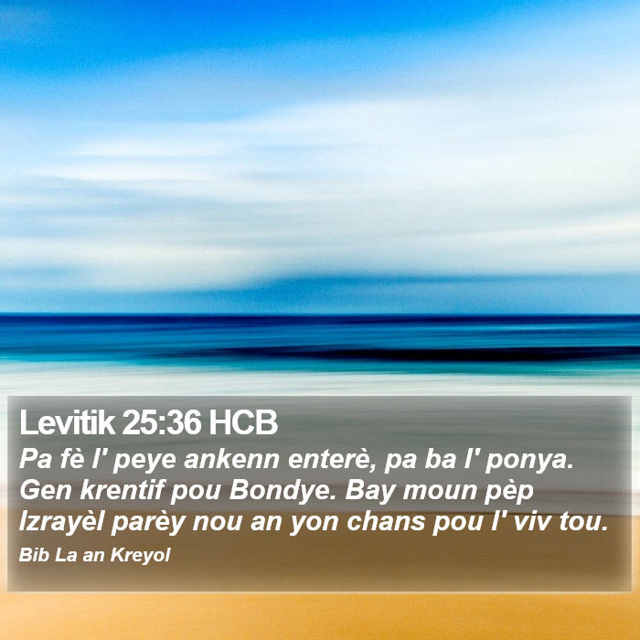 Levitik 25:36 HCB Bible Study