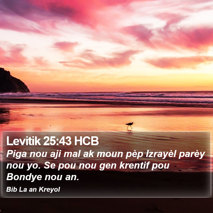 Levitik 25:43 HCB Bible Study