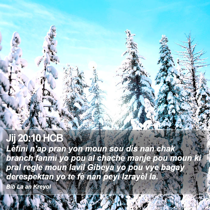 Jij 20:10 HCB Bible Study
