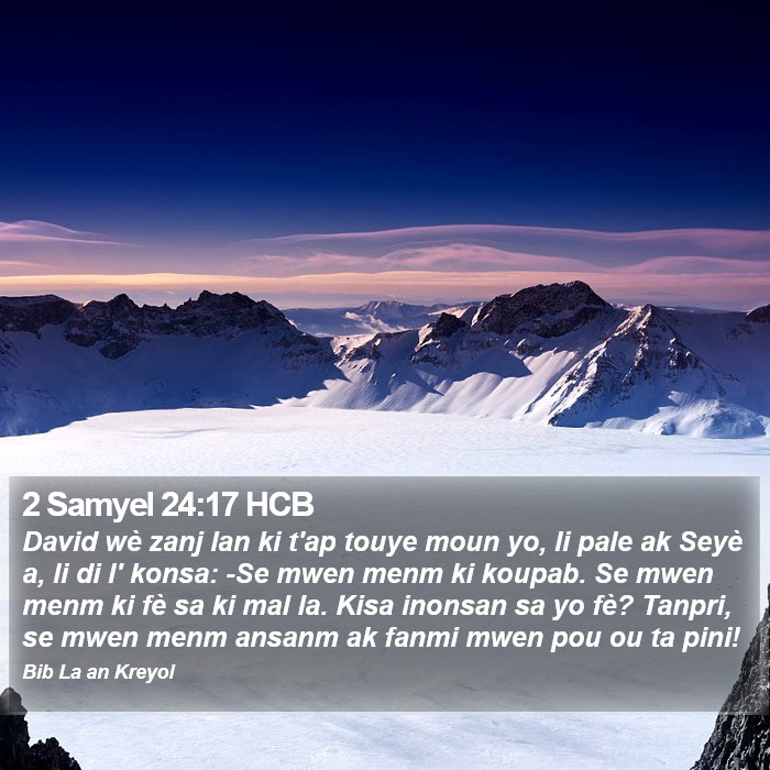 2 Samyel 24:17 HCB Bible Study