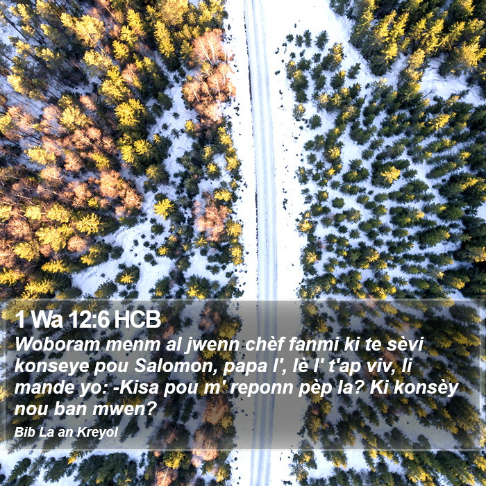 1 Wa 12:6 HCB Bible Study
