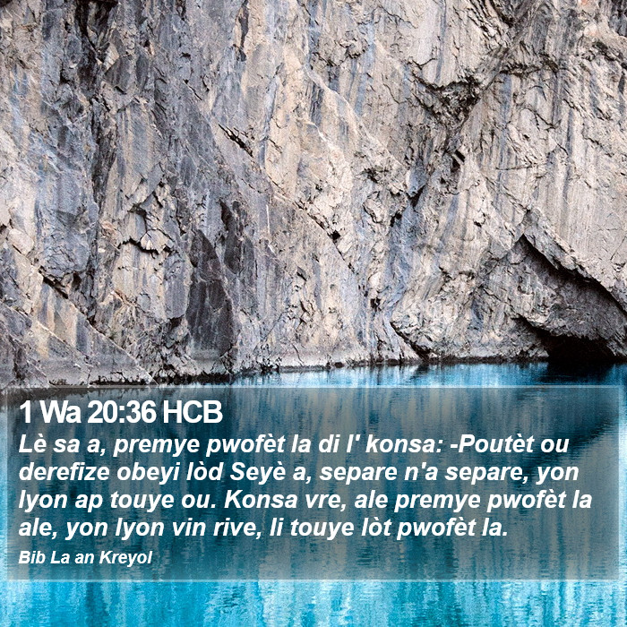 1 Wa 20:36 HCB Bible Study