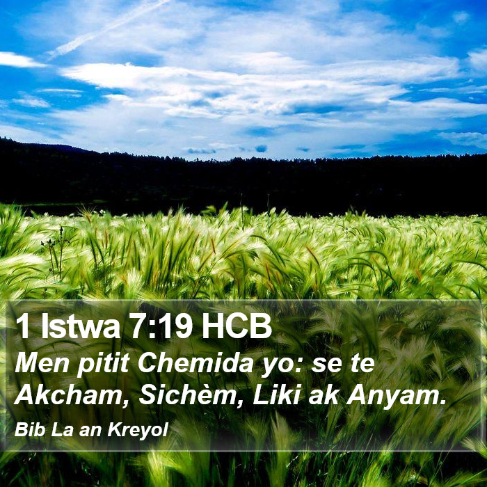 1 Istwa 7:19 HCB Bible Study