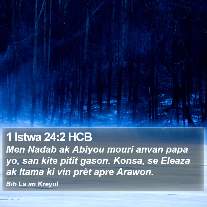 1 Istwa 24:2 HCB Bible Study