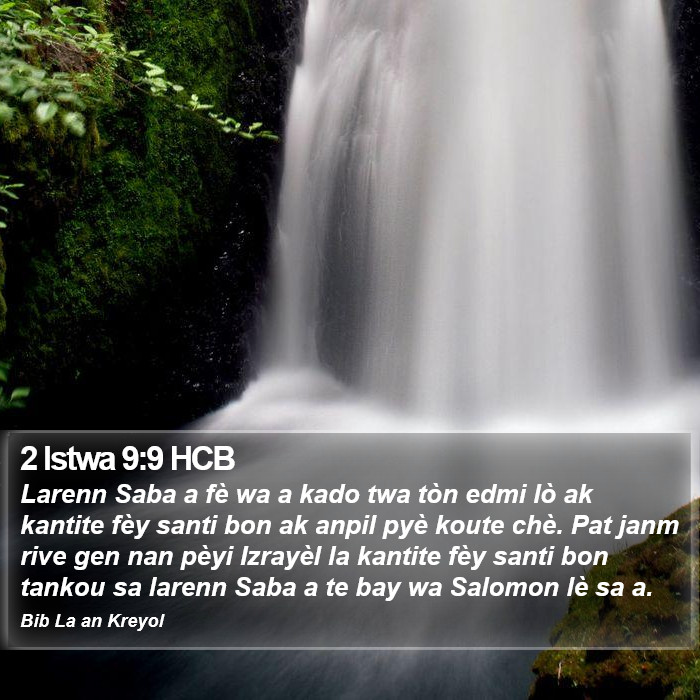 2 Istwa 9:9 HCB Bible Study