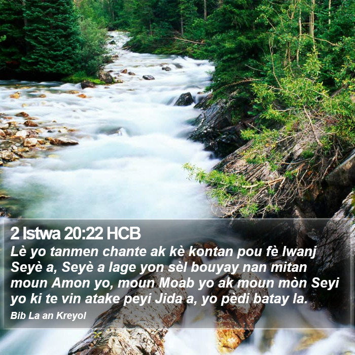 2 Istwa 20:22 HCB Bible Study