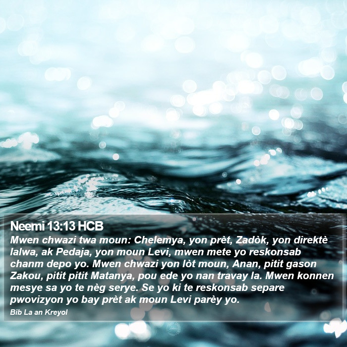 Neemi 13:13 HCB Bible Study