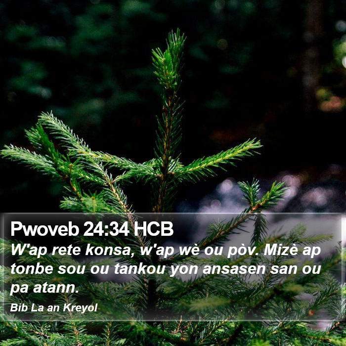 Pwoveb 24:34 HCB Bible Study