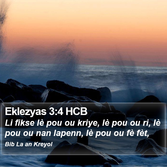Eklezyas 3:4 HCB Bible Study