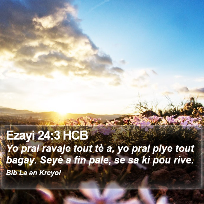 Ezayi 24:3 HCB Bible Study