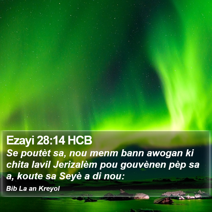 Ezayi 28:14 HCB Bible Study