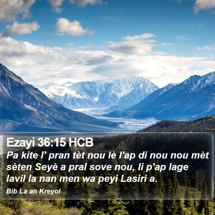Ezayi 36:15 HCB Bible Study
