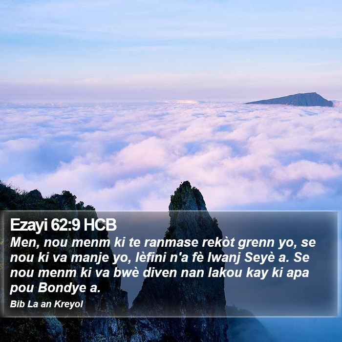 Ezayi 62:9 HCB Bible Study