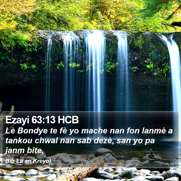 Ezayi 63:13 HCB Bible Study