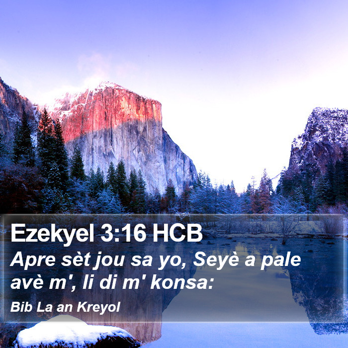 Ezekyel 3:16 HCB Bible Study