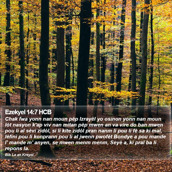 Ezekyel 14:7 HCB Bible Study