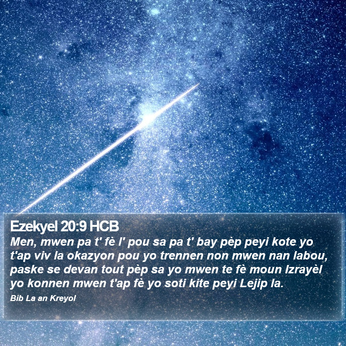 Ezekyel 20:9 HCB Bible Study