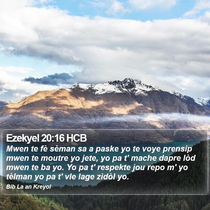 Ezekyel 20:16 HCB Bible Study