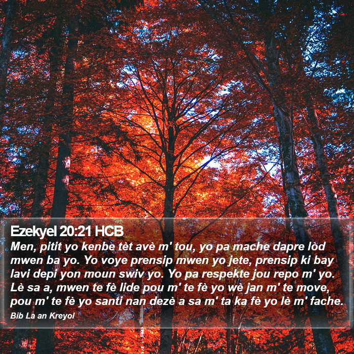 Ezekyel 20:21 HCB Bible Study