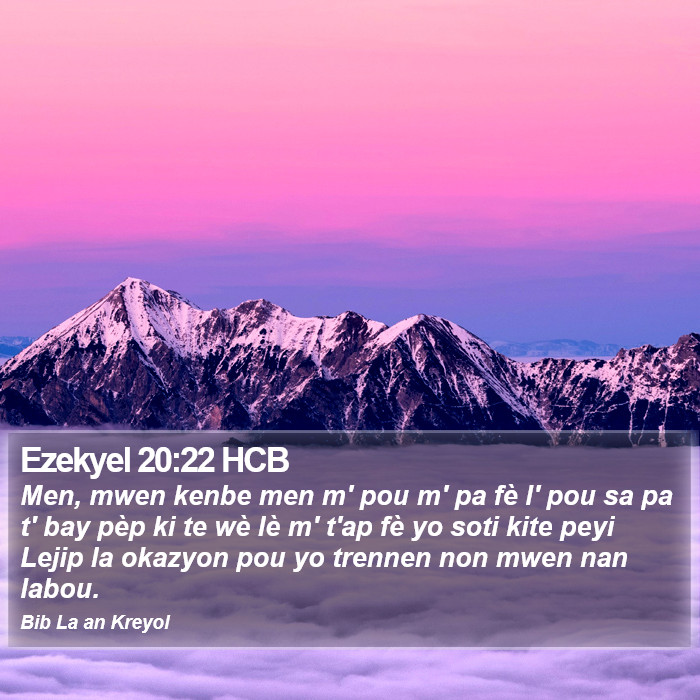Ezekyel 20:22 HCB Bible Study