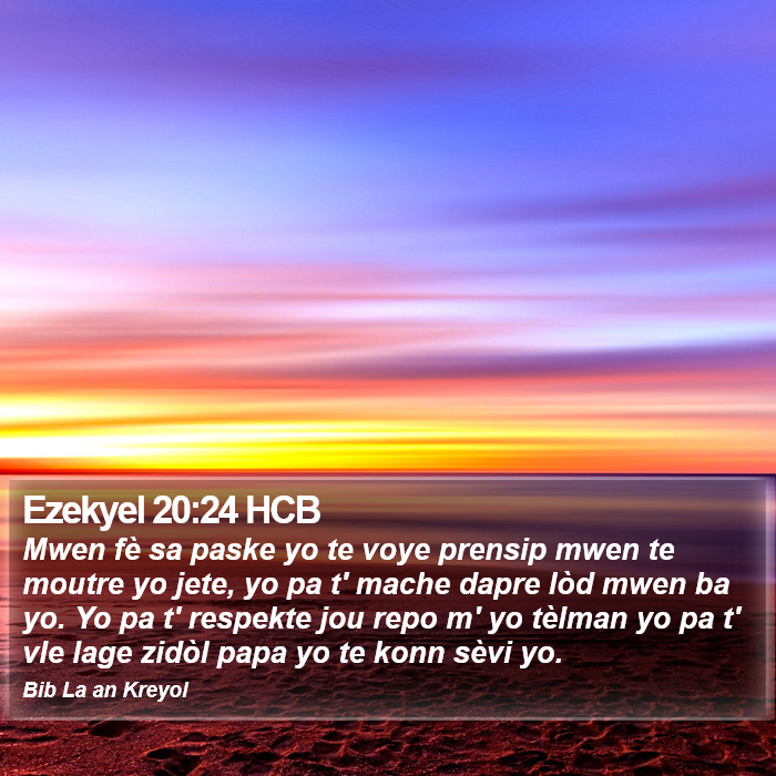 Ezekyel 20:24 HCB Bible Study
