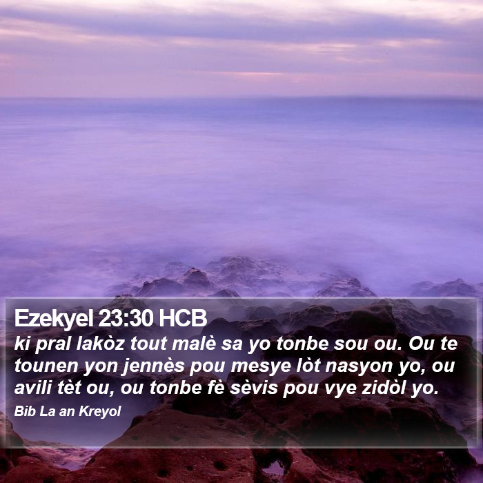 Ezekyel 23:30 HCB Bible Study