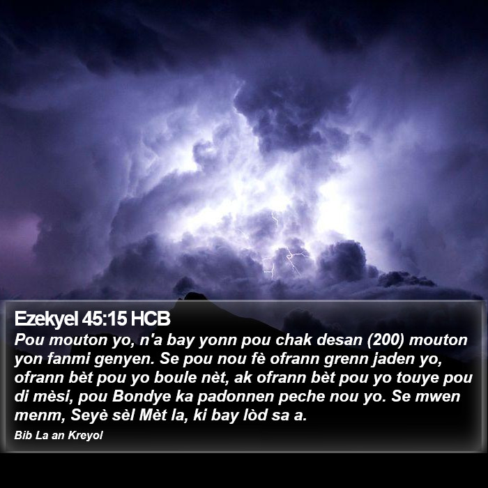 Ezekyel 45:15 HCB Bible Study
