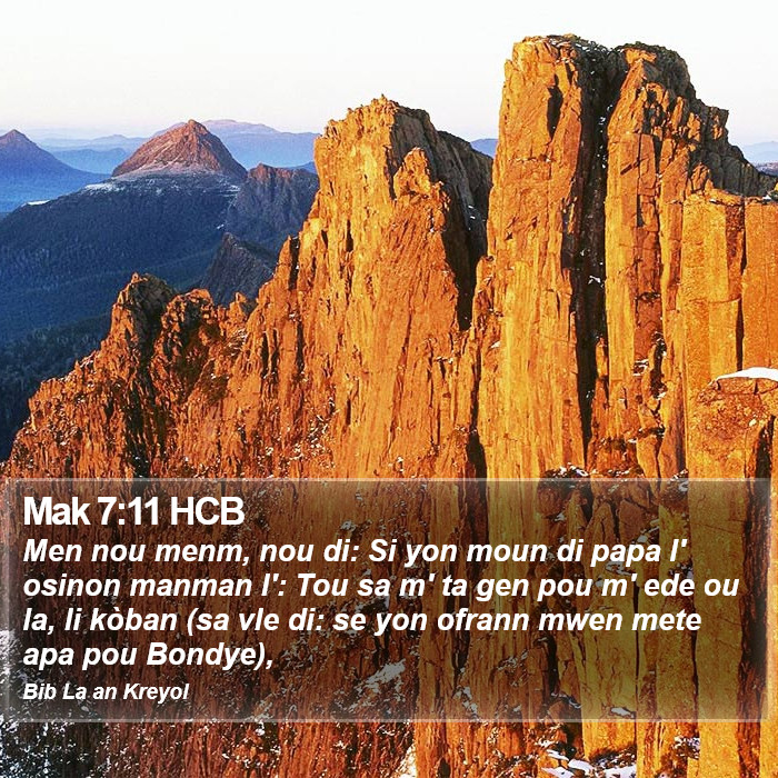Mak 7:11 HCB Bible Study