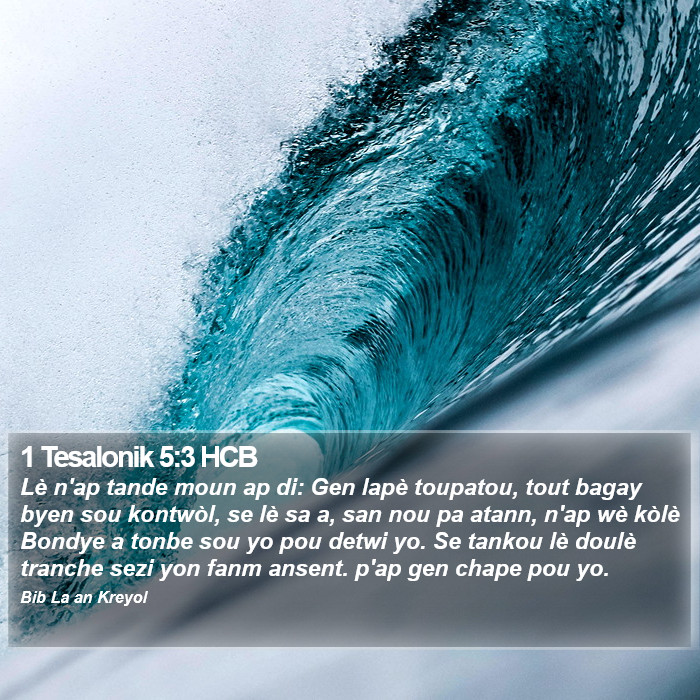 1 Tesalonik 5:3 HCB Bible Study
