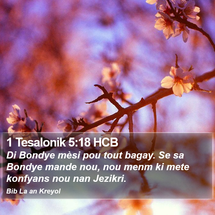 1 Tesalonik 5:18 HCB Bible Study