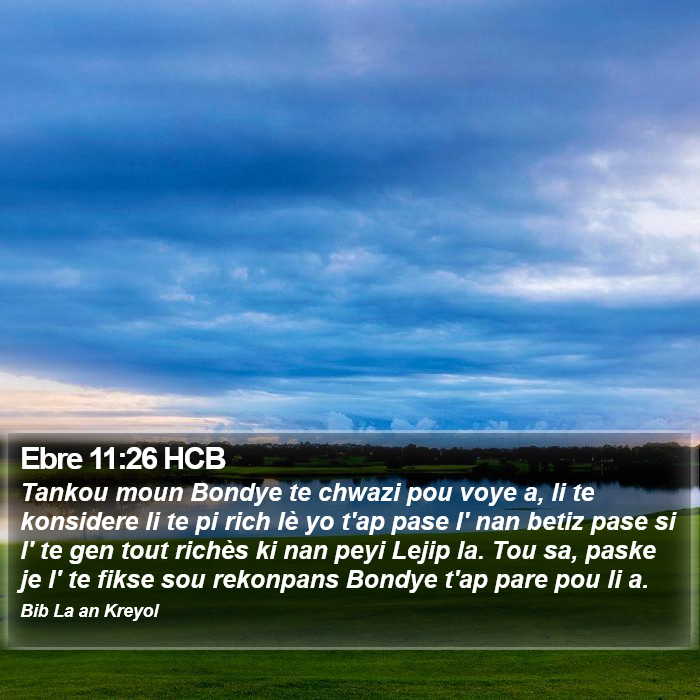 Ebre 11:26 HCB Bible Study